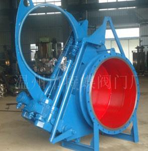 The electric push rod fan-shaped blind plate valve